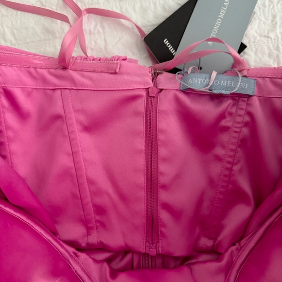 Antonio Melani Gown🩷Gorgeous Lily Crepe Chiffon Sweetheart Neckline Flowy Gown💕 - Picture 10 of 15